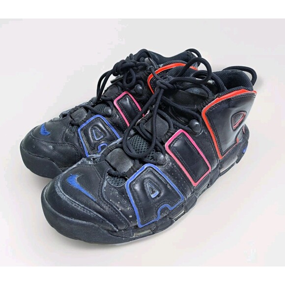 Nike Air More Uptempo '96 FD0729-001 Basketball Shoes Men's Size 10.5 Red Blue - Picture 1 of 11